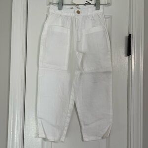 Zara Boys White Linen pants. Size 3-4T.